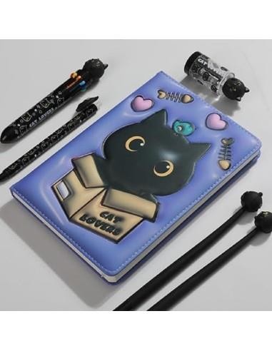 iTOTAL Agenda A5 squishy 3D GATTO NERO