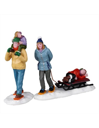 Long Day Snowshoeing - Set 2pz 22136 Lemax