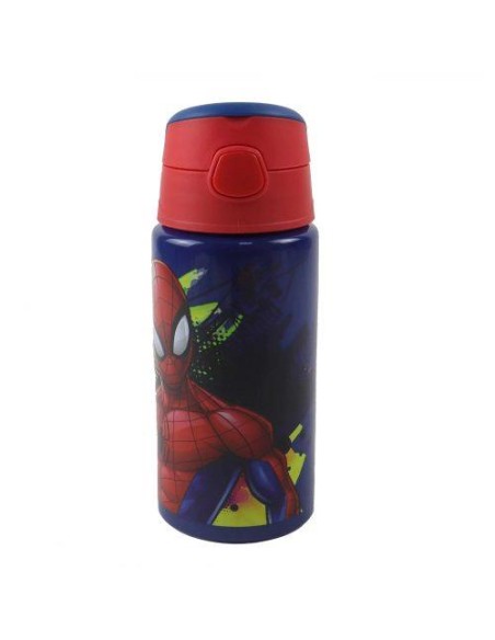 Borraccia in alluminio con cannuccia 500ML SPIDERMAN Splotch