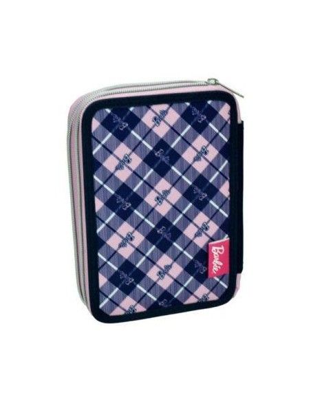 Astuccio 2 scomparti BARBIE Mode con cancelleria