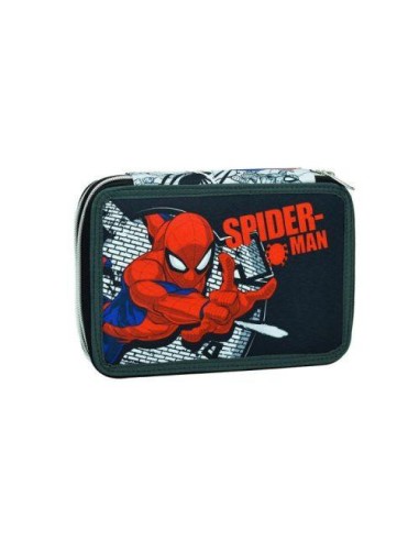 Astuccio 2 scomparti SPIDERMAN Wall con cancelleria