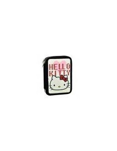 Astuccio 2 scomparti HELLO KITTY con cancelleria