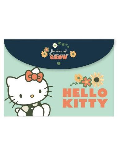 Cartella portadocumenti con bottone A4 HELLO KITTY