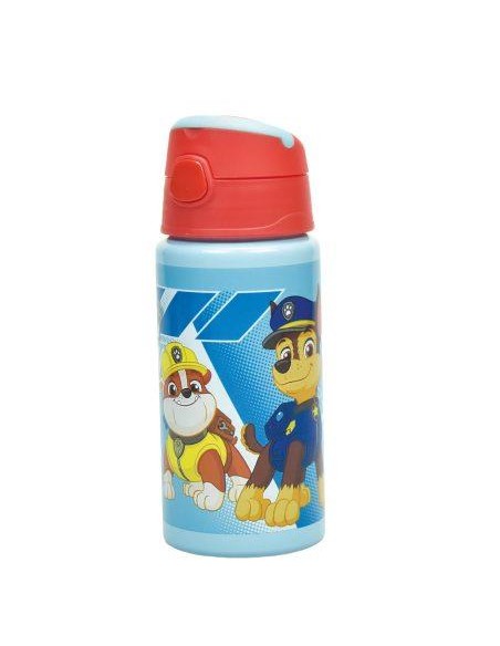 Borraccia in alluminio con cannuccia 500ML PAW PATROL