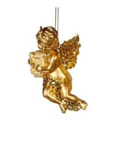 GOODWILL Angelo con Strumento Musicale 10cm dorato - 4 modelli 2