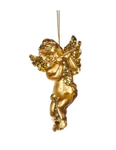 GOODWILL Angelo con Strumento Musicale 10cm dorato - 4 modelli 2