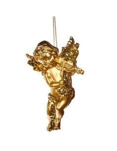 GOODWILL Angelo con Strumento Musicale 10cm dorato - 4 modelli 2