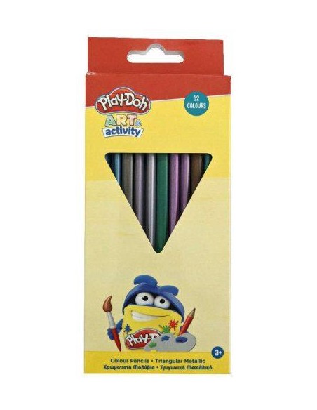 Matite colorate metallizzate 12pz PLAY DOH ART