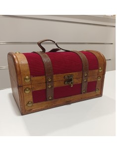 Baule in legno e tessuto rosso Goodwill in due misure 2