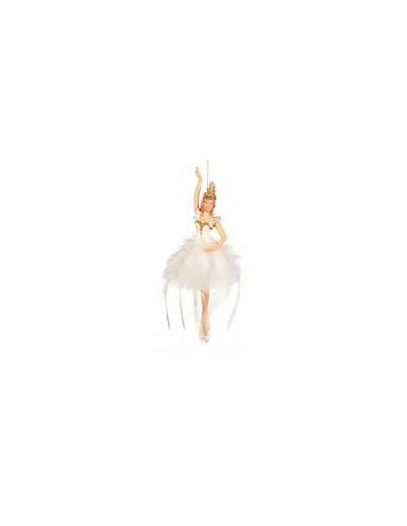 GOODWILL Ballerina Gatsby con piume bianche h18cm 2 varianti