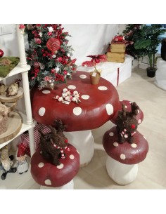 GOODWILL Set Tavolo con 4 sgabelli FUNGO interni esterni 2