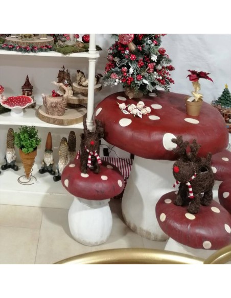 GOODWILL Set Tavolo con 4 sgabelli FUNGO interni esterni