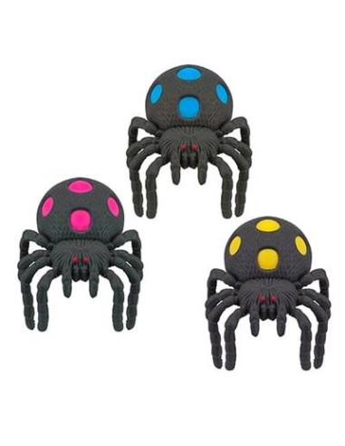 Ragno squishy nero allungabile: Scegli tra fucsia, giallo, blu! 🕷️🖤