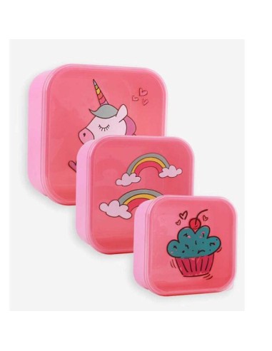 iDRINK Set 3pz Porta pranzo - Unicorno