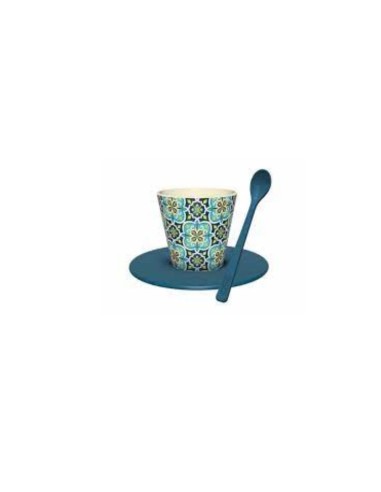 Set tazzina, cucchiaino e piattino caffè - 90 ml - Mosaic