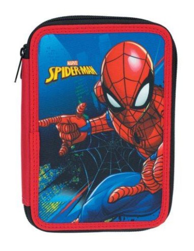 Astuccio 2 scomparti SPIDERMAN Blue con cancelleria