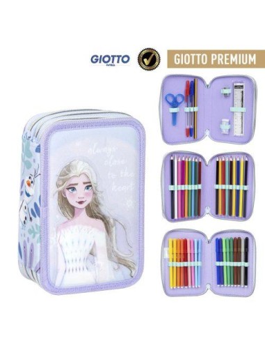 Astuccio 3 Scomparti FROZEN con colori GIOTTO