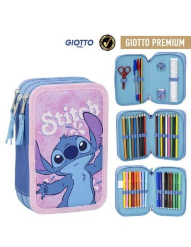 Astuccio 3 Scomparti LILO & STITCH con colori GIOTTO