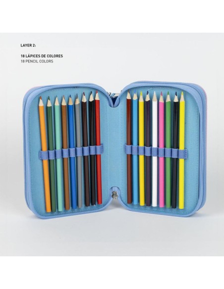 Astuccio 3 Scomparti LILO & STITCH con colori GIOTTO