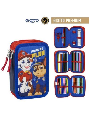 Astuccio 3 Scomparti PAW PATROL con colori GIOTTO