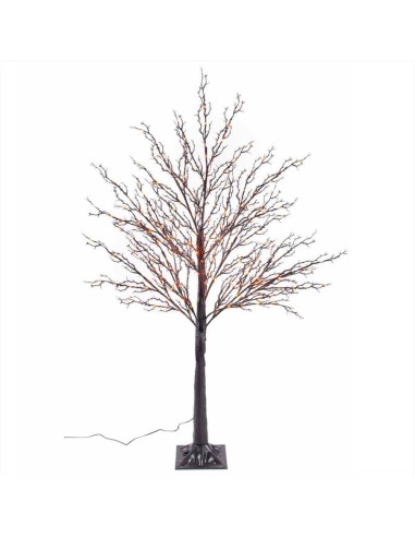 Albero Nero Spettrale 50 rami H130cm con 250 LED arancio 🎃👻✨