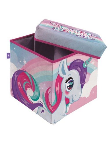 Pouff Contenitore UNICORNO: Organizza il Tuo Magico Regno!