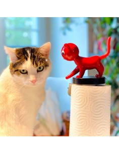 Portarotolo Gatto rosso con Topo 2