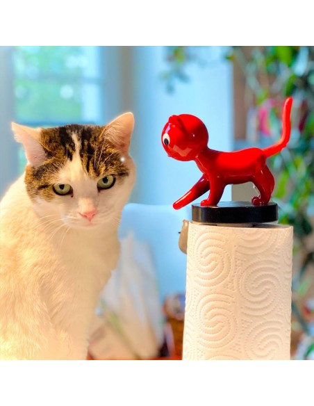 Portarotolo Gatto rosso con Topo
