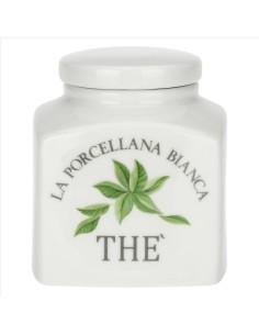 Barattolo decorato Thè Conserva - La Porcellana Bianca | Diamante Rosa