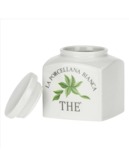 Barattolo decorato Thè Conserva - La Porcellana Bianca | Diamante Rosa