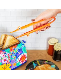 Cattura il gusto con stile: Pinza da cucina COCCODRILLO arancione 🐊 2