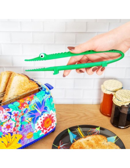 Cattura il gusto con stile: Pinza da cucina COCCODRILLO verde scuro 🐊