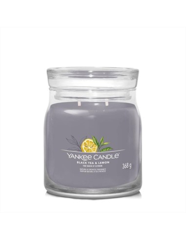 Black Tea E Lemon candela giara media Signature Yankee Candle