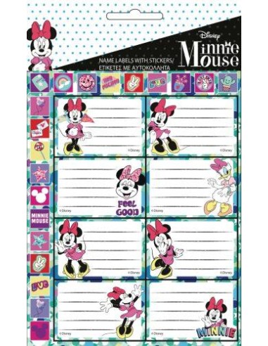 Set etichette adesive 16pz MINNIE Smiles