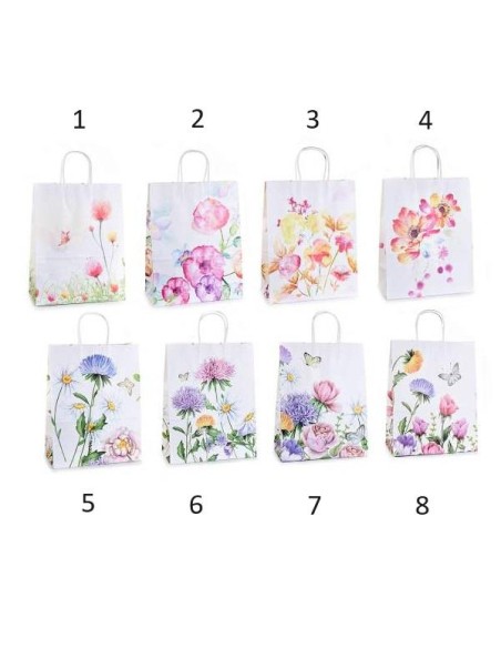 Busta Grande 25,5x12,5x32,5 cm Fiori ad acquerello