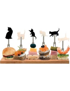LEGAMI Set 6 forchette per aperitivo GATTO 🐾🍴 2