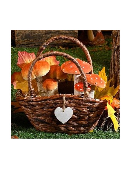 Cestino Intrecciato con Manici e Cuore Pendente H25cm 💕🧺