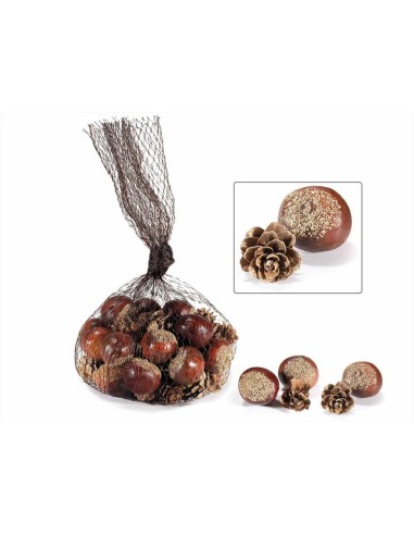 Set 48pz Castagne e Frutti del Bosco 3 cm 🍂🌰