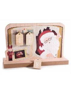 Calendario dell'Avvento in Legno "Favola di Natale" H17,5cm 🎄📅 2