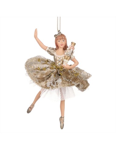 GOODWILL Ballerina con schiaccianoci ORO 12cm 🌟💃