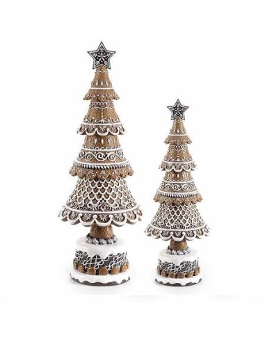 Albero di Marzapane con glassa glitterata - 2 formati (1pz) 🎄✨