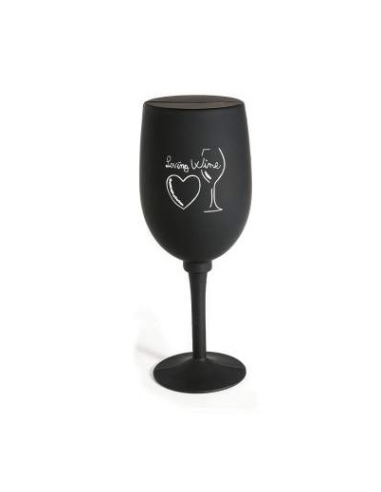 Calice di vino con 3 accessori vino h 23 cm 2 varianti