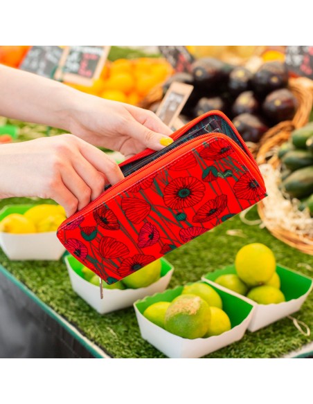 Portafoglio Grande 19 x 11 cm COQUELICOTS – Chic e Spazioso!