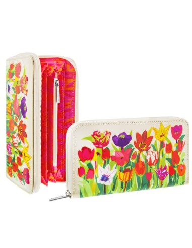 Portafoglio Grande 19 x 11 cm TULIPES – Fiori e Spazio Infinito!