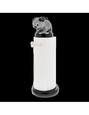 PYLONES Portarotolo Cane Grigio con Osso – Il Custode del Rotolo!