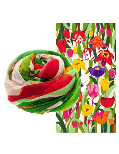 PYLONES Foulard Balade Tulipes - Eleganza Floreale e Colori Vivaci