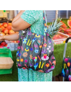 Borsa della spesa pieghevole Jardin Fleuri: Pratica e Stilosa per uno  2