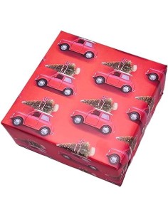 Carta Regalo 70x100cm auto con albero di Natale