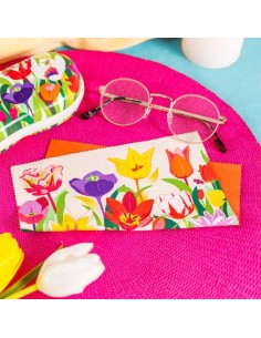 PYLONES Pannetto in Microfibra Tulipes - Eleganza Floreale per Occhial 2