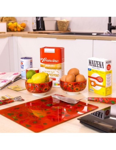 Tagliere Commy COQUELICOTS: Rosso per la Tua Cucina!